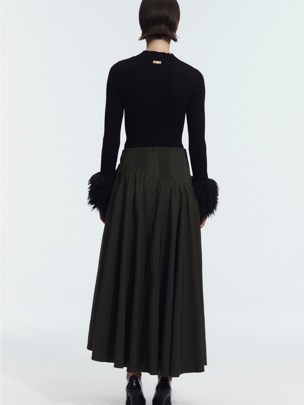 AJE RENATA MIDI SKIRT - Dark Olive 2026FW - Picture 6 of 6